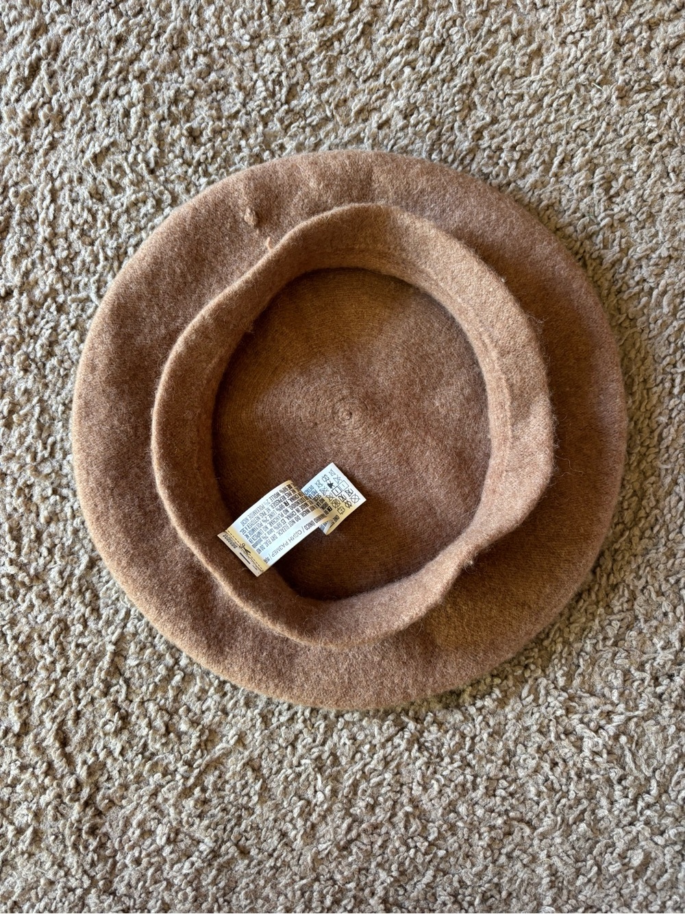 Wool Beret Camel Color - Picture 2 of 5